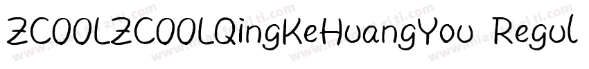 ZCOOLZCOOLQingKeHuangYou Regular字体转换